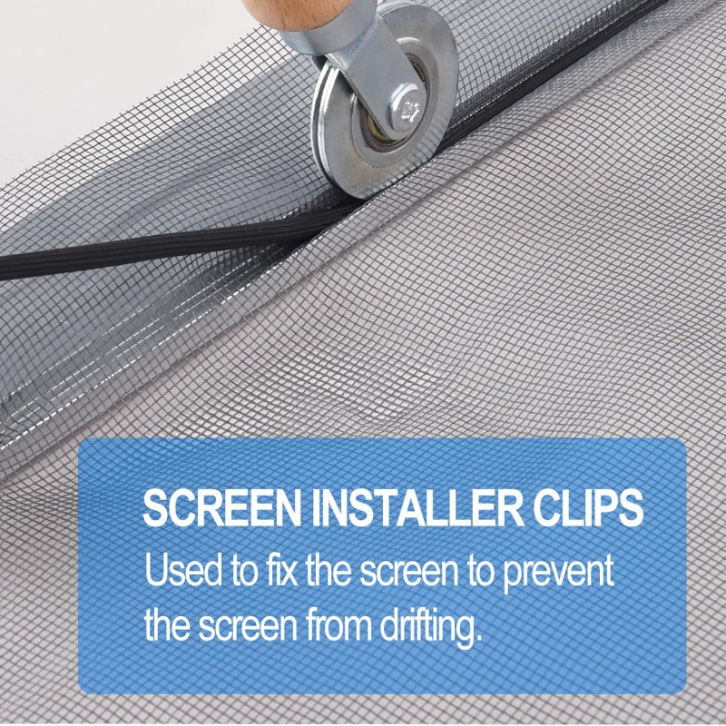 BAYTORY Window Screen Repair Kit, Steel Roller Tool with Bearing, Spline Removal Hook and 32ft Retainer Spline Replacement for Installing Door Mesh Screens - Image 5